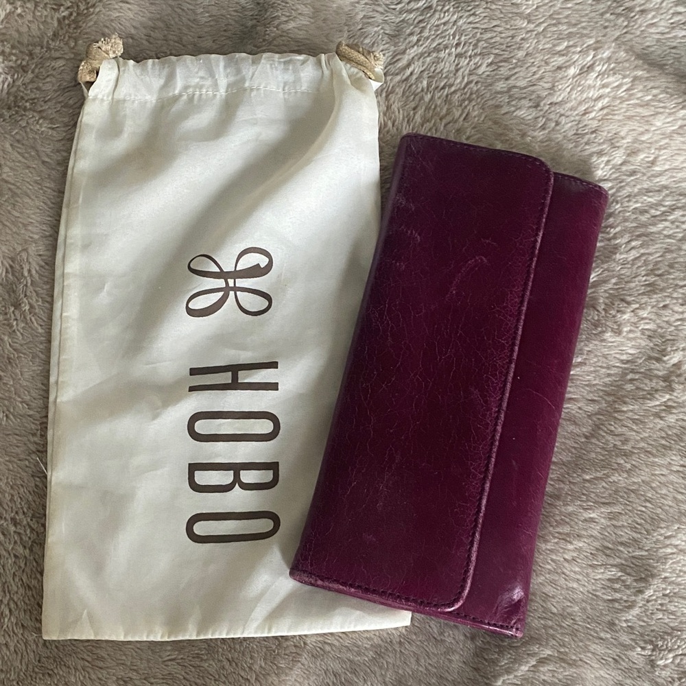 HOBO Rich Purple Leather Wallet